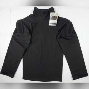 5.11 Tactical Series Rapid Assault Shirt Mens Size Medium Black Stretch NWT